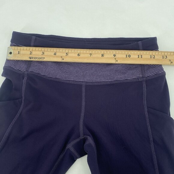 Lululemon Size 4 Speed Tight ll Grape Wee Stripe Full-On Luxtreme Leggings - Picture 10 of 16